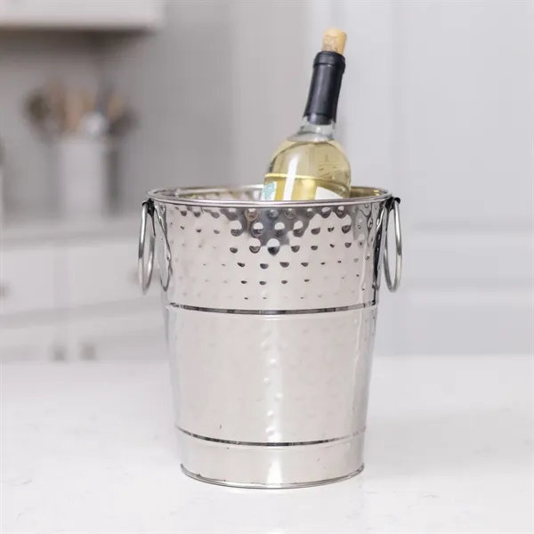 Timeless stainless steel wine bucket with elegant hammered texture.  Perfect... from ASI 39839 BrekX