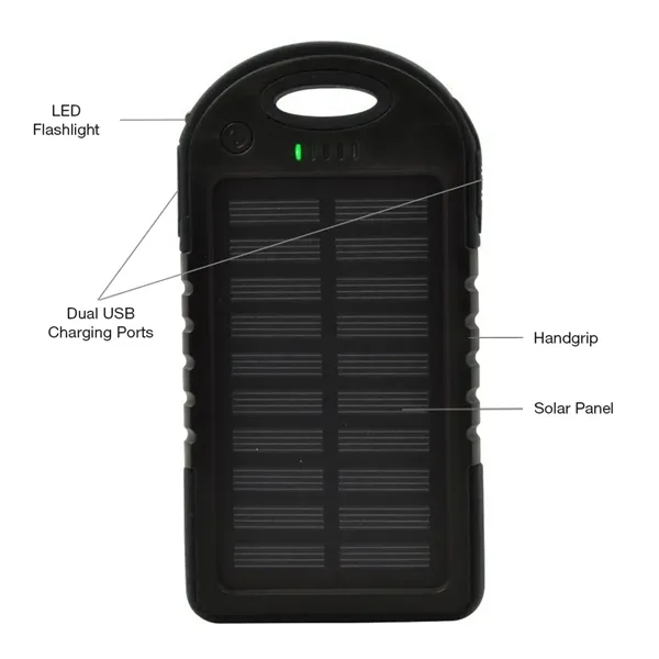 4000mAh Power Bank with Waterproof Design and Solar Panel... from ASI 31517 Admart Products / Admart Line