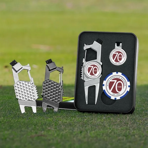 Golf n' Brew gift set with alloy divot repair tool, hat... from ASI 52263 EMT