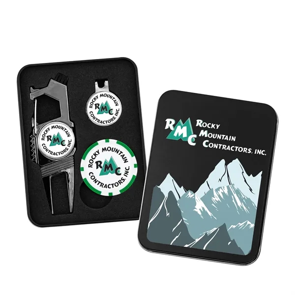 Golf n' Brew gift set with alloy divot repair tool, hat... from ASI 52263 EMT