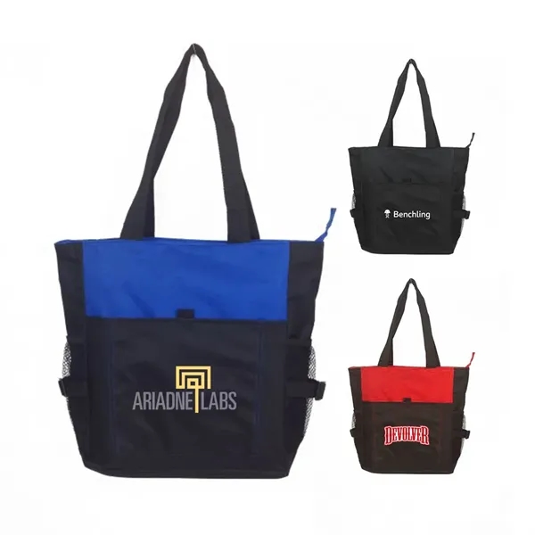 Polyester deluxe zipper tote bag.... from ASI 31517 Admart Products / Admart Line
