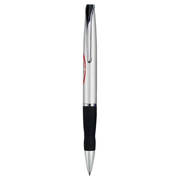 Retractable twist action ballpoint pen with rubberized finger grip section.... from ASI 31517 Admart Products / Admart Line