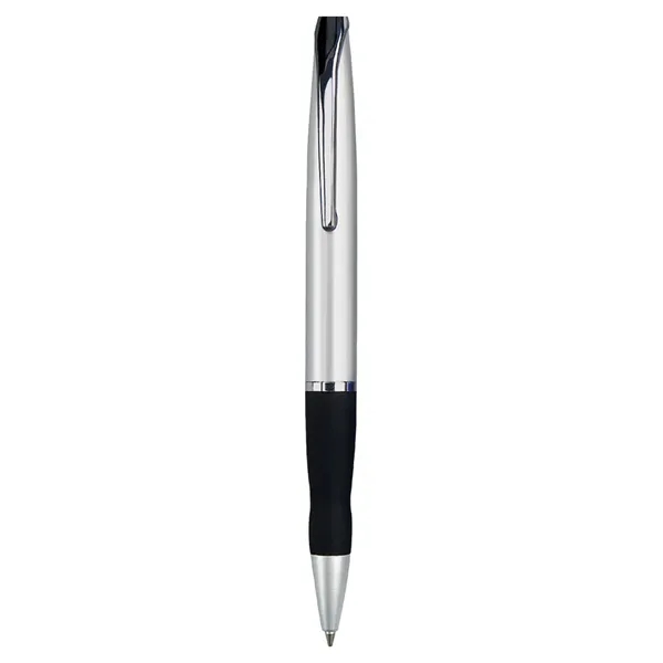 Retractable twist action ballpoint pen with rubberized finger grip section.... from ASI 31517 Admart Products / Admart Line