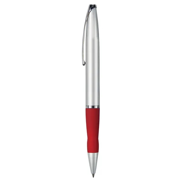 Retractable twist action ballpoint pen with rubberized finger grip section.... from ASI 31517 Admart Products / Admart Line