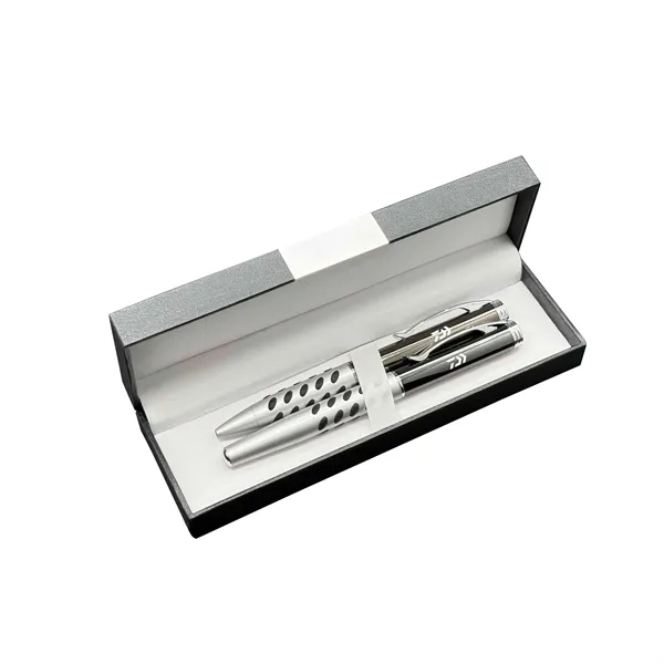Deluxe pen box with Alps ballpoint and rollerball gel pens.... from ASI 68190 Lungsal / Lungsal