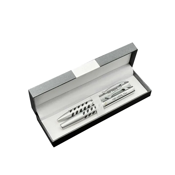 Deluxe pen box with Alps ballpoint and rollerball gel pens.... from ASI 68190 Lungsal / Lungsal