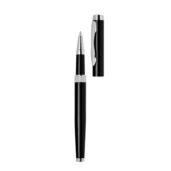 Metal Cap Off Rollerball Pen with daimond cut middle ring.... from ASI 31517 Admart Products / Admart Line