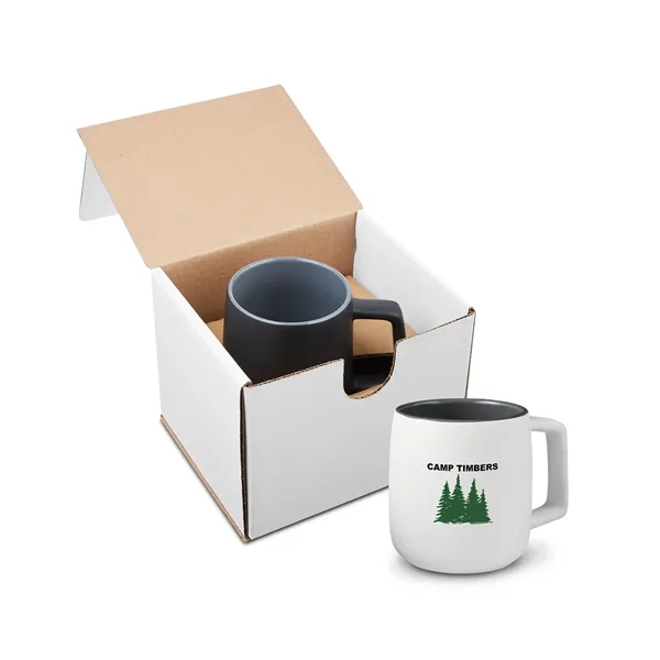 15-ounce mug with square handle and matte finish; kraft gift box... from ASI 79530 Prime Line