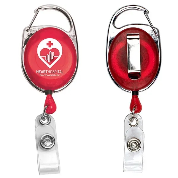 30" retractable, carabiner-style badge reel made from ABS plastic.... from ASI 62660 Innovation Line
