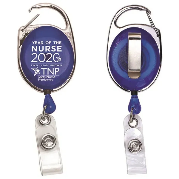 30" retractable, carabiner-style badge reel made from ABS plastic.... from ASI 62660 Innovation Line