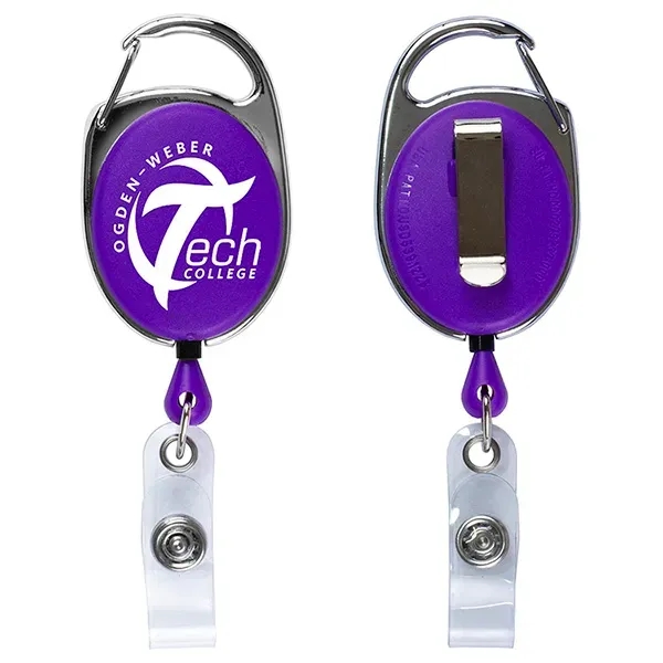30" retractable, carabiner-style badge reel made from ABS plastic.... from ASI 62660 Innovation Line