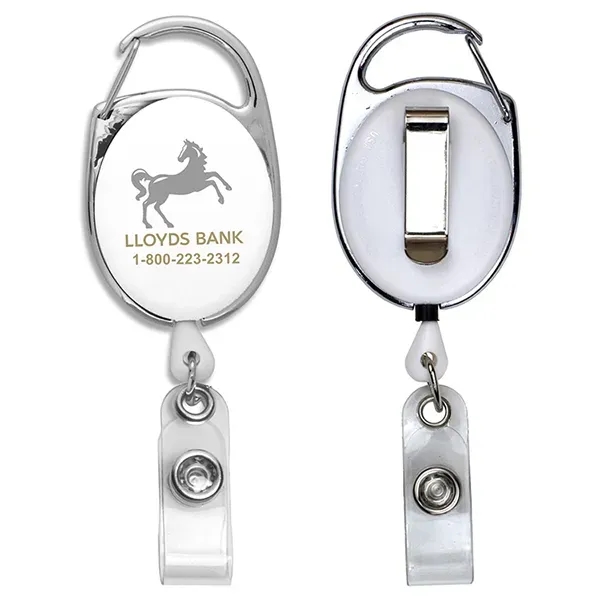 30" retractable, carabiner-style badge reel made from ABS plastic.... from ASI 62660 Innovation Line
