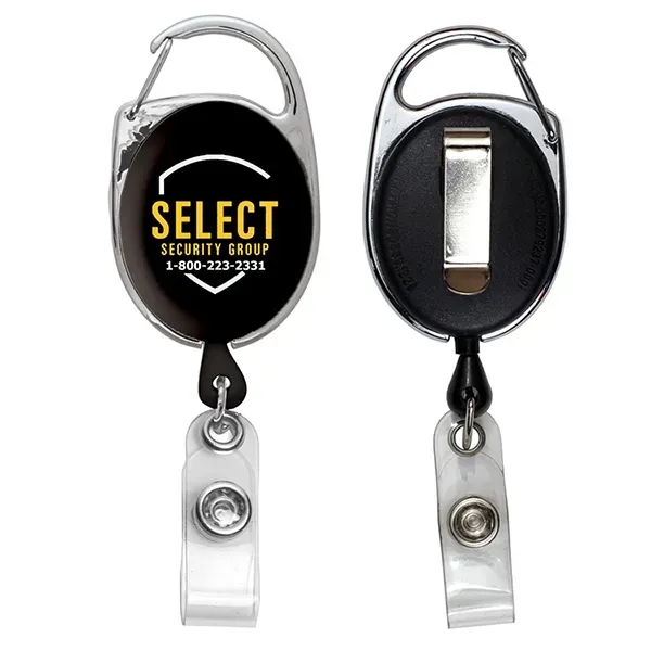 30" retractable, carabiner-style badge reel made from ABS plastic.... from ASI 62660 Innovation Line