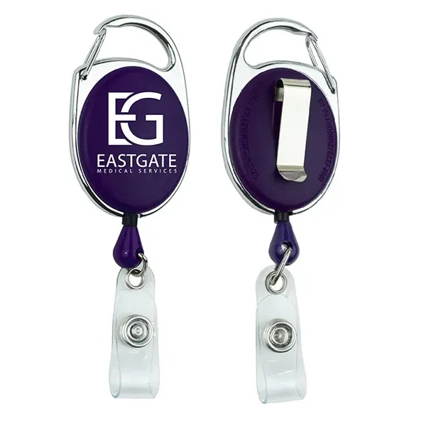 30" retractable, carabiner-style badge reel made from ABS plastic.... from ASI 62660 Innovation Line
