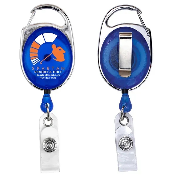 30" retractable, carabiner-style badge reel made from ABS plastic.... from ASI 62660 Innovation Line
