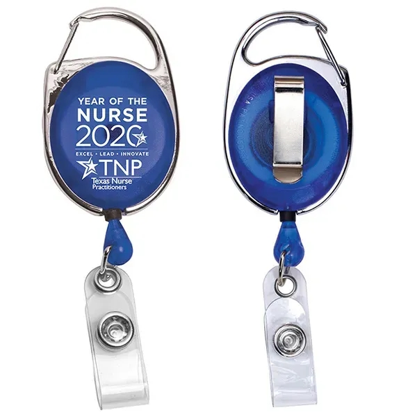 30" retractable, carabiner-style badge reel made from ABS plastic.... from ASI 62660 Innovation Line