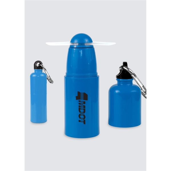 Clip'N Cool Carabiner Mini Fan is a 2-piece handheld waterbottle shape... from ASI 45450 CleggPromo / CleggPromo