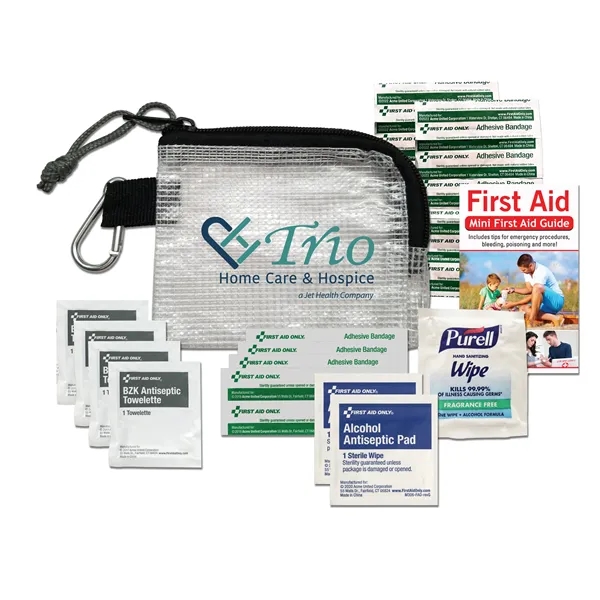 First aid kit with a translucent mesh bag and carabiner.... from ASI 84514 Safety Made