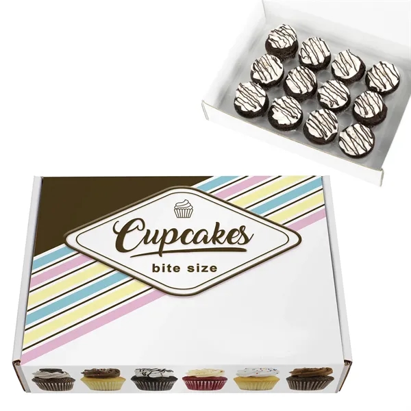Signature Bite-Size Chocolate Vanilla Cupcake Collection includes 12 cupcakes, each crafted... from ASI 71685 Midnite Snax®