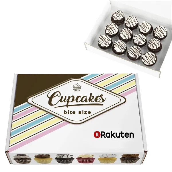 Signature Bite-Size Chocolate Vanilla Cupcake Collection includes 12 cupcakes, each crafted... from ASI 71685 Midnite Snax®