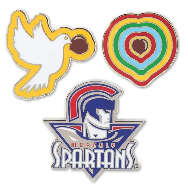 Custom hard enamel die-struck pin in 3/4", 1", 1.25", 1.5" or... from ASI 62088 IDProductsource