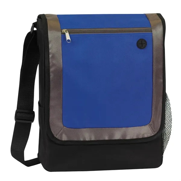 11" x 13.5" x 4.5" polyester/dobby messenger bag with front zip... from ASI 37980 Bagworld