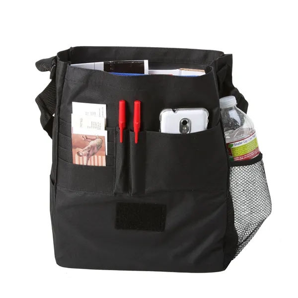 11" x 13.5" x 4.5" polyester/dobby messenger bag with front zip... from ASI 37980 Bagworld