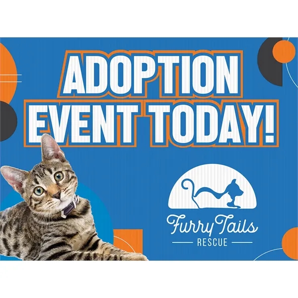 24"w x 18"h horizontal Yard Sign w/full color, full coverage imprint... from ASI 95280 Warwick Publishing Co / Warwick