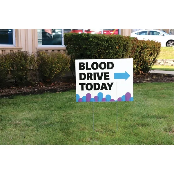 24"w x 18"h horizontal Yard Sign w/full color, full coverage imprint... from ASI 95280 Warwick Publishing Co / Warwick