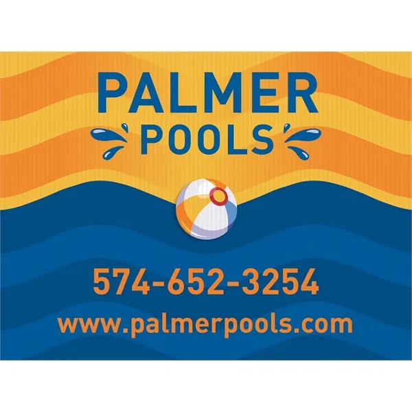 18"w x 12"h horizontal Yard Sign w/full color, full coverage imprint... from ASI 95280 Warwick Publishing Co / Warwick