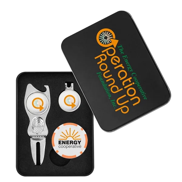 Contour golf gift set with divot tool, hat clip, ball markers... from ASI 52263 EMT