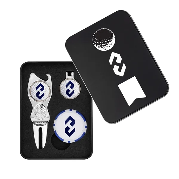 Contour golf gift set with divot tool, hat clip, ball markers... from ASI 52263 EMT