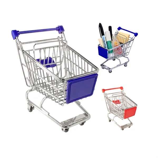Miniature shopping cart fun desktop catchall.... from ASI 31517 Admart Products / Admart Line