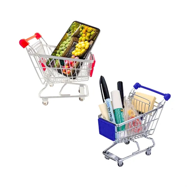 Miniature shopping cart fun desktop catchall.... from ASI 31517 Admart Products / Admart Line
