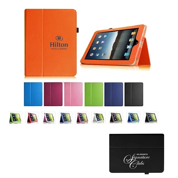 This iPad Pro 10.5" Leatherette Stand Case (Orange) comes in white... from ASI 79909 Promotek / Promotek™