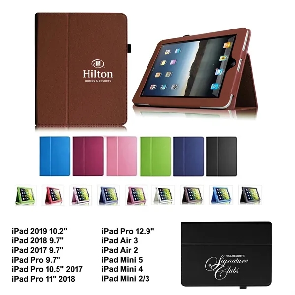 This iPad Pro 10.5" Leatherette Stand Case (Brown) comes in white... from ASI 79909 Promotek / Promotek™