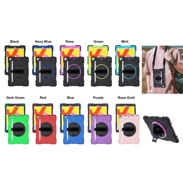 This iPad 10.9" Case with Hand Strap + Shoulder Strap is... from ASI 79909 Promotek / Promotek™