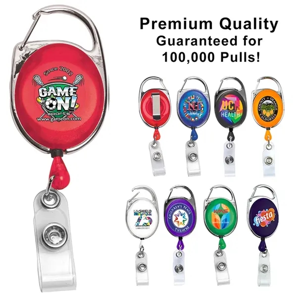30" retractable, carabiner-style badge reel made from ABS plastic.... from ASI 62660 Innovation Line