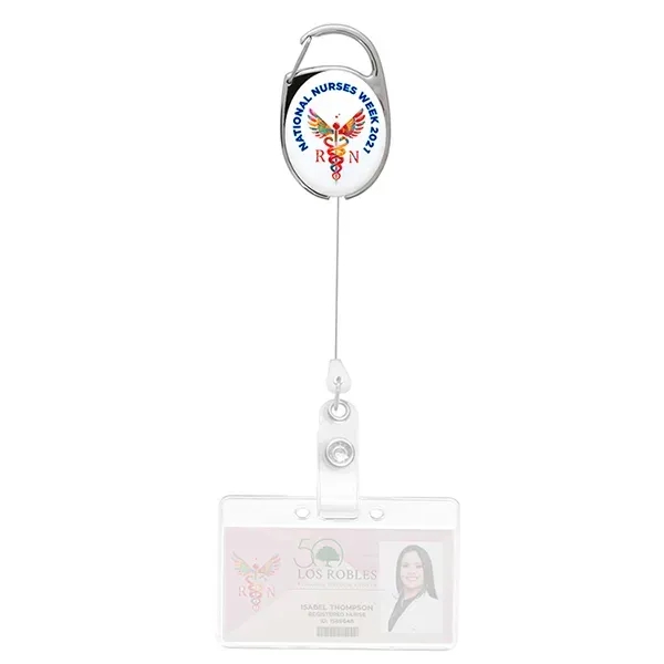 30" retractable, carabiner-style badge reel made from ABS plastic.... from ASI 62660 Innovation Line