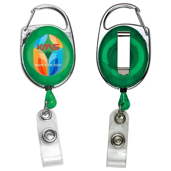 30" retractable, carabiner-style badge reel made from ABS plastic.... from ASI 62660 Innovation Line