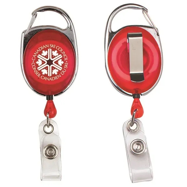 30" retractable, carabiner-style badge reel made from ABS plastic.... from ASI 62660 Innovation Line