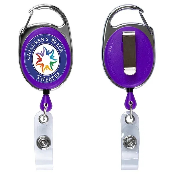 30" retractable, carabiner-style badge reel made from ABS plastic.... from ASI 62660 Innovation Line