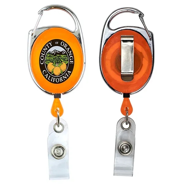 30" retractable, carabiner-style badge reel made from ABS plastic.... from ASI 62660 Innovation Line
