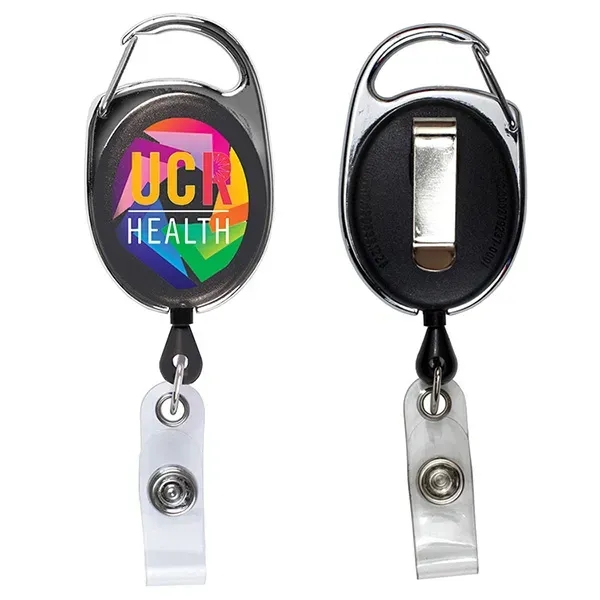 30" retractable, carabiner-style badge reel made from ABS plastic.... from ASI 62660 Innovation Line