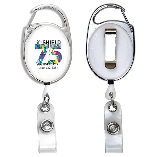 30" retractable, carabiner-style badge reel made from ABS plastic.... from ASI 62660 Innovation Line