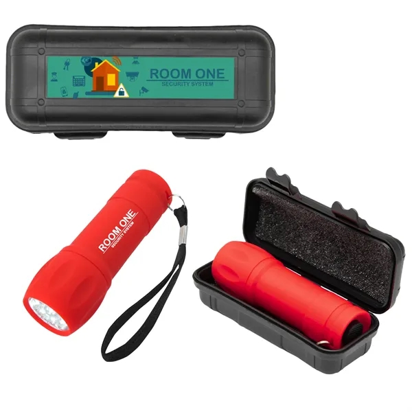 Hard case with foam lining and a rubberized torch light.... from ASI 61125 Hit Promotional Products / Hit®
