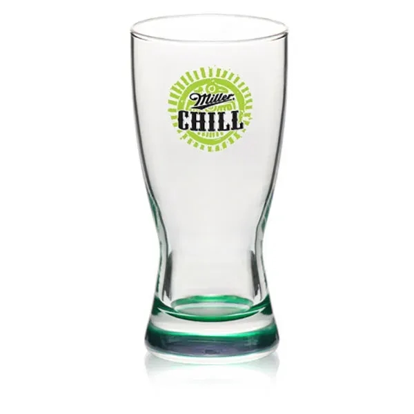 Clear hourglass pilsner beer glass with thick base and smooth rim,... from ASI 39552 BEL Promo
