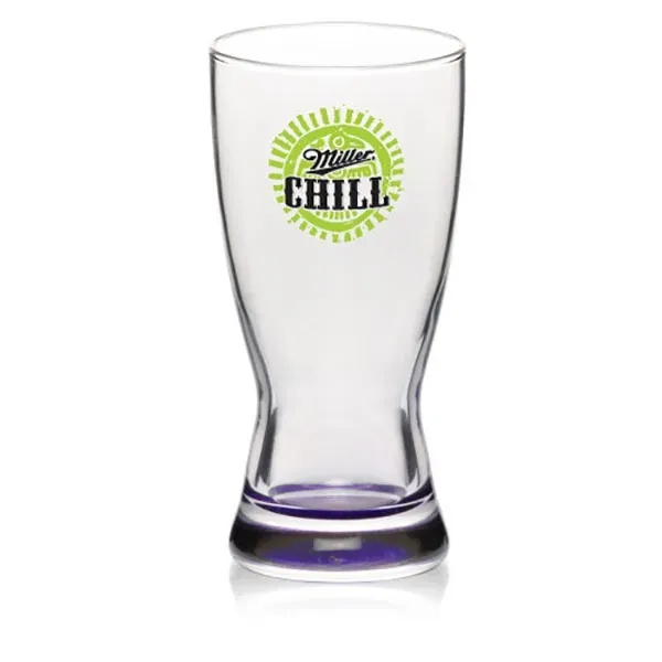Clear hourglass pilsner beer glass with thick base and smooth rim,... from ASI 39552 BEL Promo