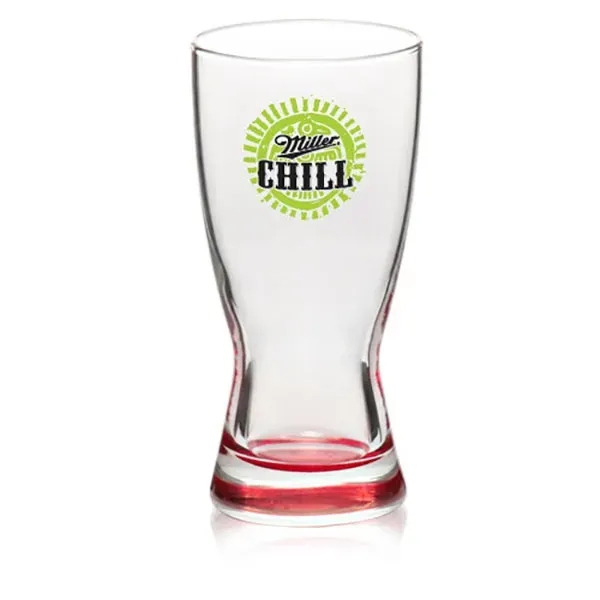 Clear hourglass pilsner beer glass with thick base and smooth rim,... from ASI 39552 BEL Promo