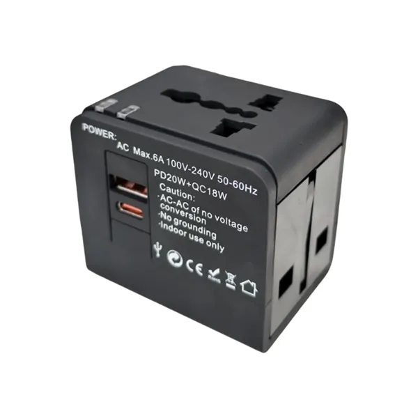 Universal USB A Type C quick charge adapter - PD20W +... from ASI 37218 Athena Promo (tm)